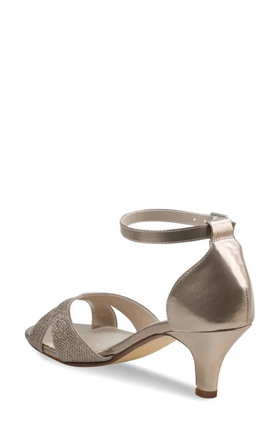 Shop Touch Ups Clementine Kitten Heel Ankle Strap Sandal In Champagne