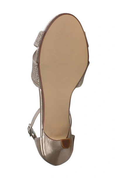 Shop Touch Ups Clementine Kitten Heel Ankle Strap Sandal In Champagne
