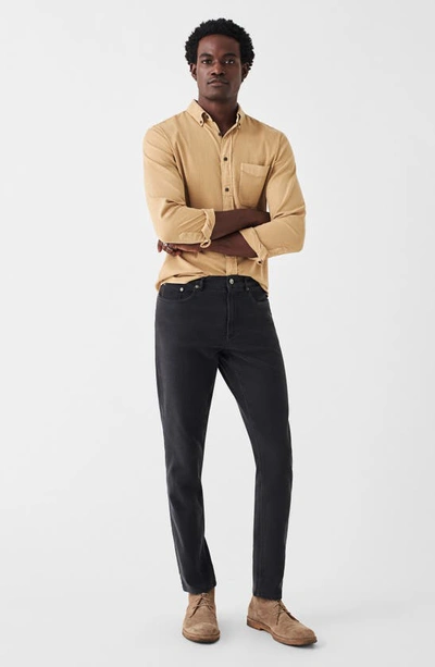 Shop Faherty Stretch Terry 5-pocket Pants In Onyx Black
