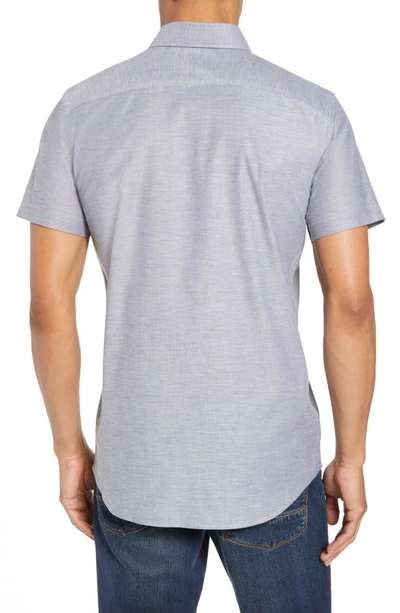 Cutter & Buck Tailor Regular Fit Oxford Sport Shirt In Charcoal
