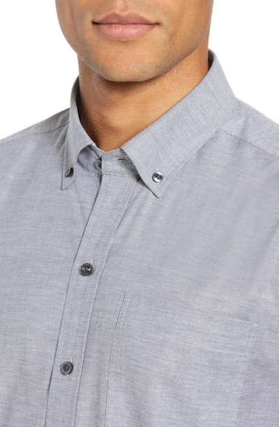 Cutter & Buck Tailor Regular Fit Oxford Sport Shirt In Charcoal