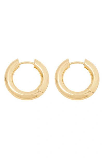 Shop Gorjana Lou Mini Hoop Earrings In Gold