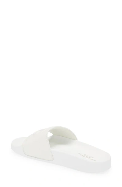 Shop Dolce & Gabbana Ciabatta Cutout Logo Slide Sandal In 8000 White