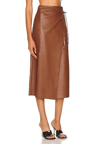 Shop Mother It's A Wrap Midi Skirt In Friar Brown