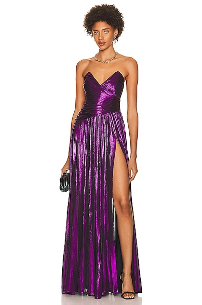Shop Retroféte Waldorf Dress In Royal Purple