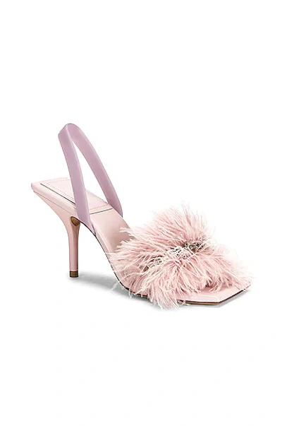 Shop Givenchy G Woven Slingback Sandals In Light Pink
