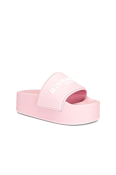 Shop Givenchy Slide Platform Sandals In Blossom Pink