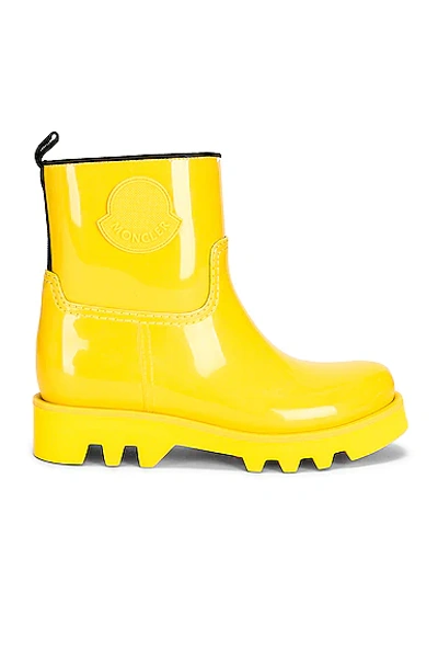 Shop Moncler Ginette Rain Boot In Yellow