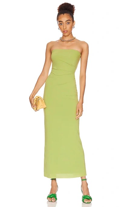 Shop Bec & Bridge Myla Strapless Dress In Lime