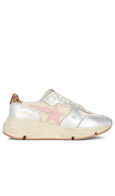 Shop Golden Goose Running Sole Sneaker In Beige  Silver  Cream  Antique Pink  & Bl