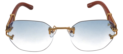 Shop Vintage Frames Vf V-dãcor Xl Woods 0005 Rectangle Sunglasses In Blue