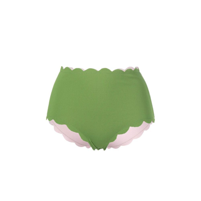 Shop Marysia Green Santa Monica Reversible Bikini Bottoms
