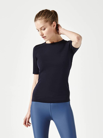 Shop Aeance Women's Short Sleeve Jersey In Dark Blue