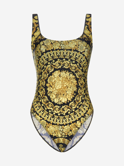 Shop Versace Barocco Print Swimsuit