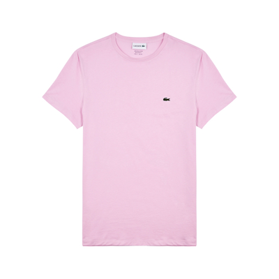 Shop Lacoste Pink Cotton T-shirt