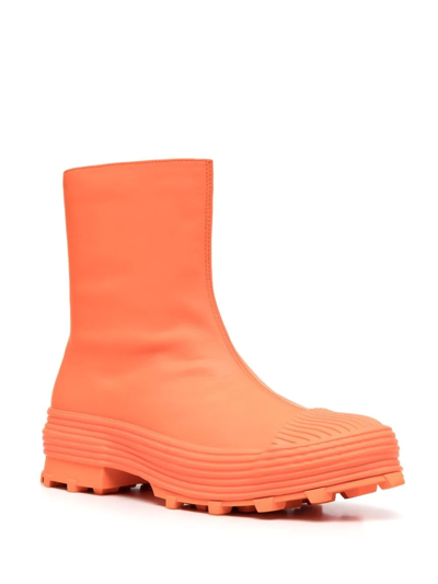 Shop Camperlab Traktori Leather Ankle Boots In Orange