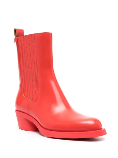 Camper Slip-on Ankle Boots In Red