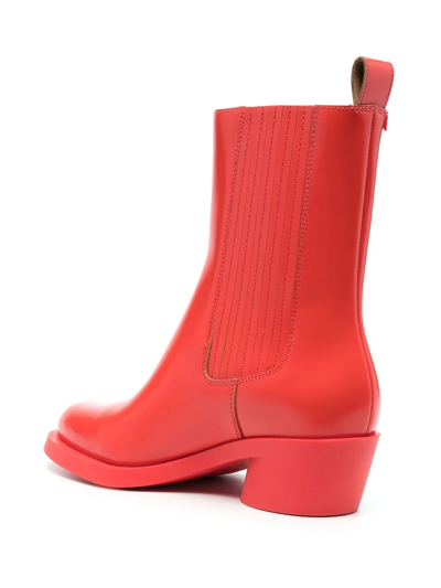 Camper Slip-on Ankle Boots In Red