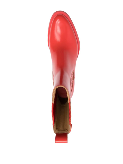 Camper Slip-on Ankle Boots In Red