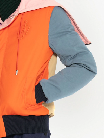 Shop Jw Anderson Multi-panel Zip-fastening Jacket In Pink