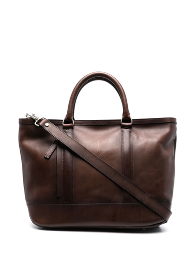 Shop Officine Creative Quentin 008 Tote Bag In Braun