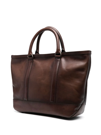 Shop Officine Creative Quentin 008 Tote Bag In Braun