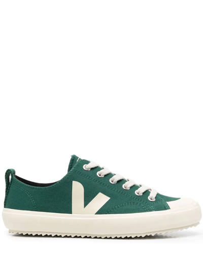 Shop Veja Low-top Lace-up Trainers In Green
