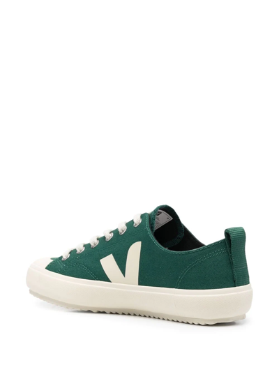 Shop Veja Low-top Lace-up Trainers In Green
