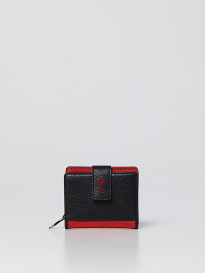 Shop Christian Louboutin Paloma Leather Wallet In Black