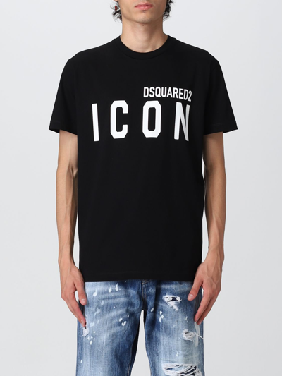Shop Dsquared2 Icon T-shirt In Cotton In Black 2