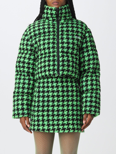 Shop Msgm Jacket  Woman Color Green