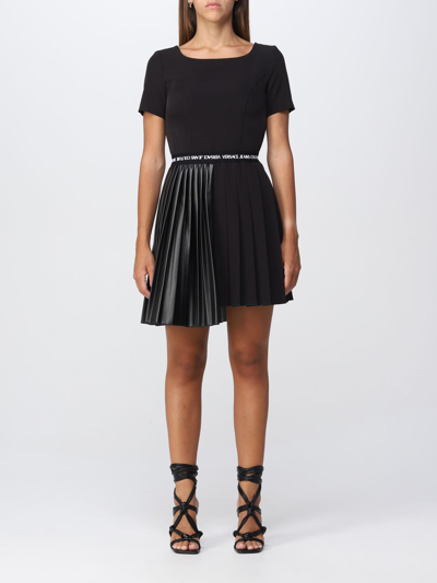 Shop Versace Jeans Couture Dress  Woman Color Black