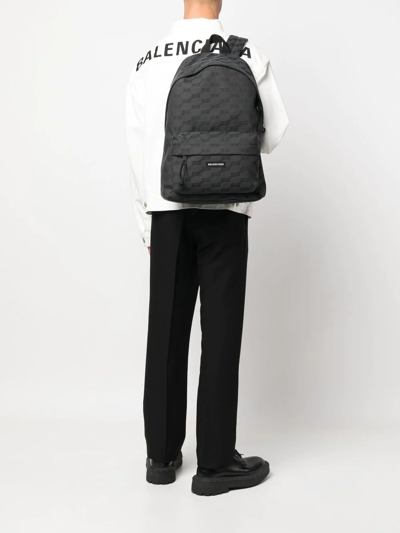 Shop Balenciaga Bb Monogram Backpack In Schwarz