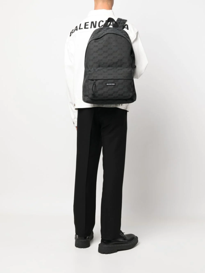 Balenciaga Bb Monogram Backpack In Schwarz