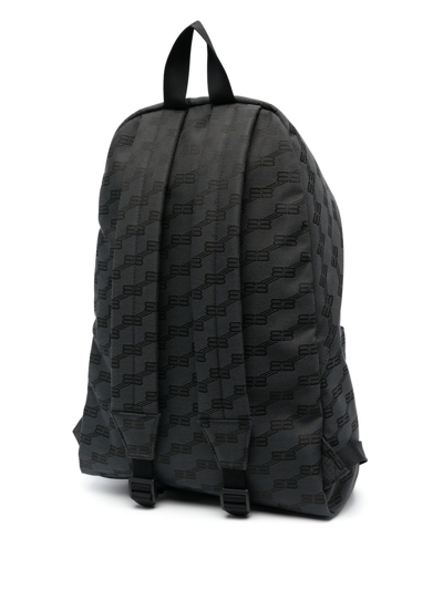 Balenciaga Bb Monogram Backpack In Schwarz
