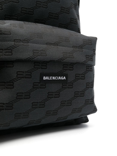 Balenciaga Bb Monogram Backpack In Schwarz