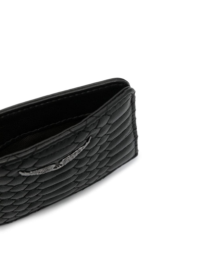 Zadig & Voltaire Logo-plaque Lambskin Wallet In Schwarz