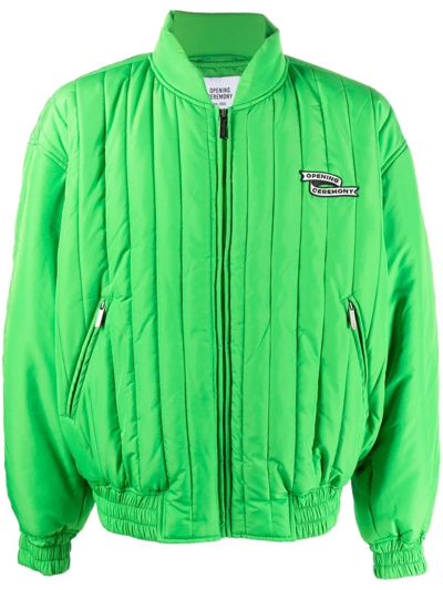 Shop Opening Ceremony Quilted Bomber Jacket In Green