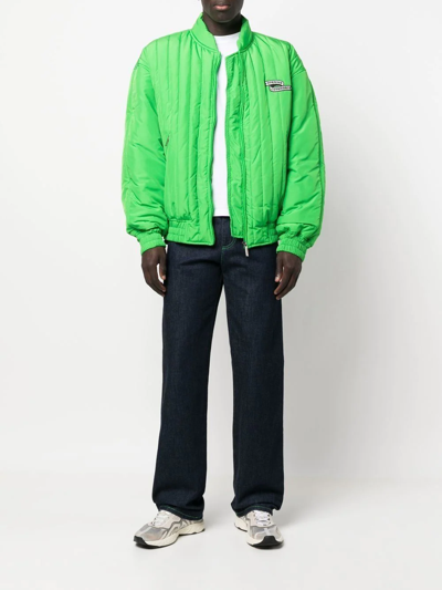 Shop Opening Ceremony Quilted Bomber Jacket In Green