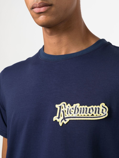Shop John Richmond Logo-patch T-shirt In Blau