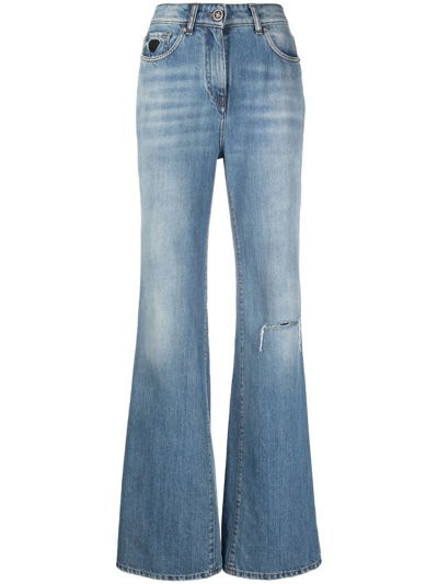 Shop John Richmond Straight-leg Cut Jeans In Blue