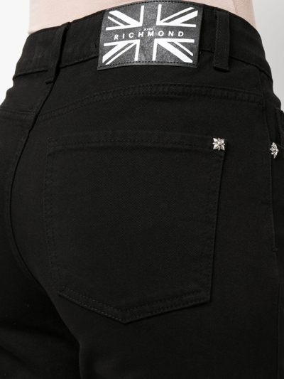 Shop John Richmond Logo-patch Skinny Jeans In Black