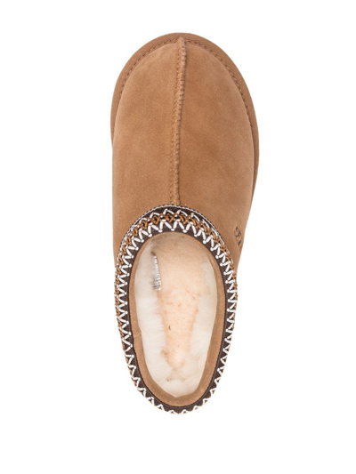 Ugg Tasman Mens Suede Slip On Sheepskin Slippers In Neutrals