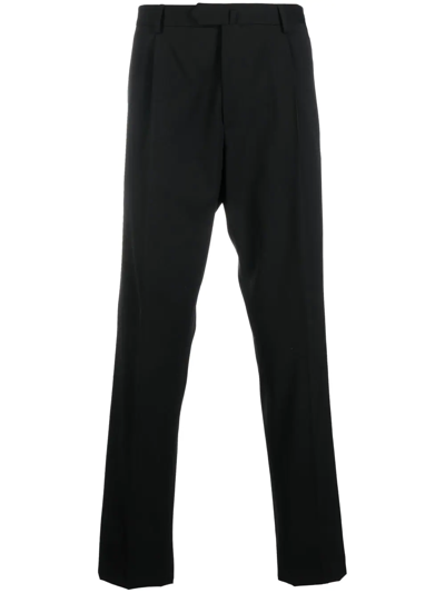 Shop Caruso Pleat-detail Four-pocket Tailored Trousers In Black