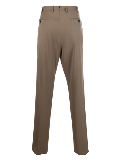 Caruso Straight-leg Cut Trousers In Brown
