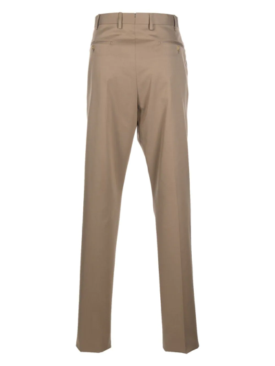 Shop Caruso Straight-leg Cut Trousers In Brown