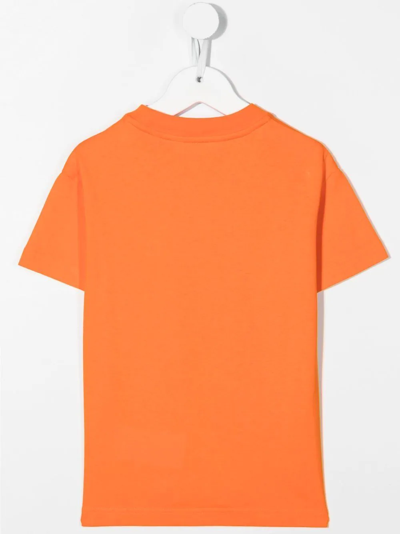 Shop Palm Angels Teddy Bear Cotton T-shirt In Orange