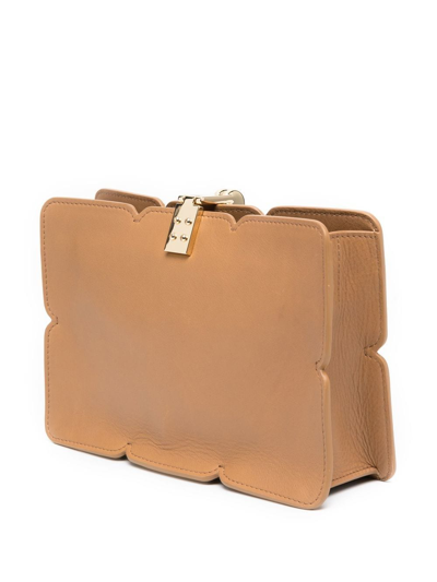 Rabanne Geometric Small Shoulder Bag In Brown