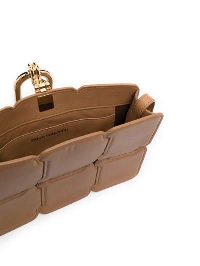 Rabanne Geometric Small Shoulder Bag In Brown