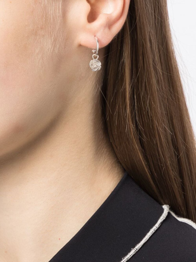 Shop Stolen Girlfriends Club Rose Bud Silver-plated Earrings In Silber
